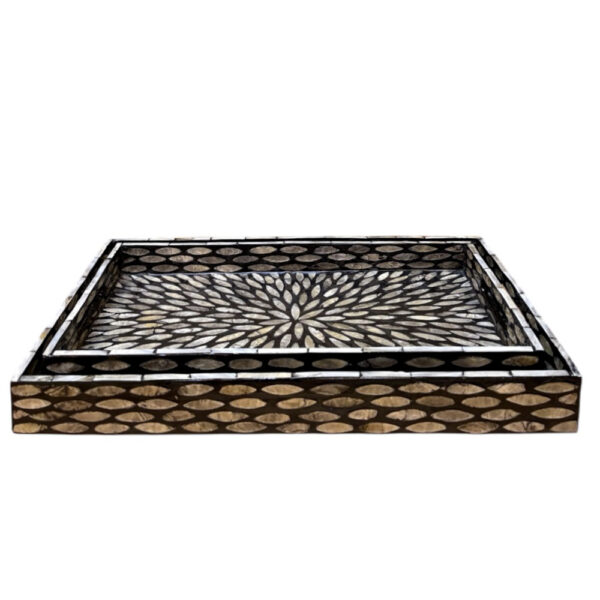 Plateau en nacre noir