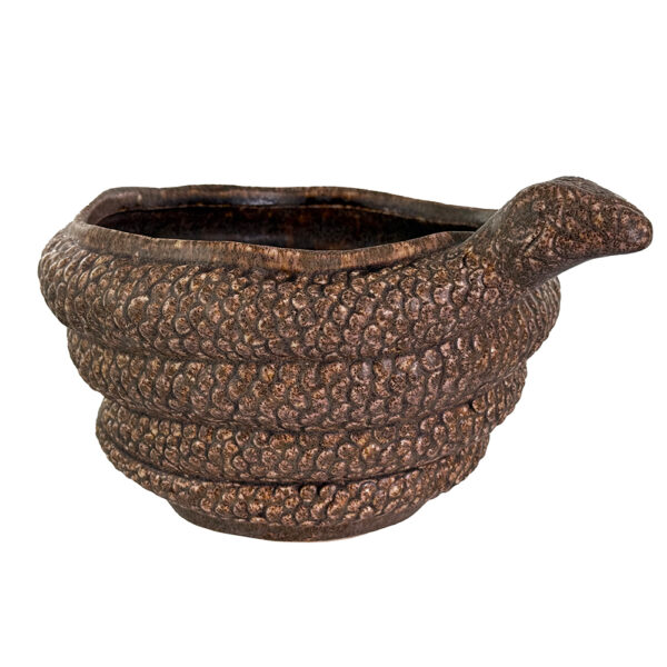 Pot serpent marron