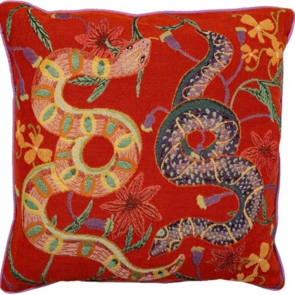 Coussin tissu brodé