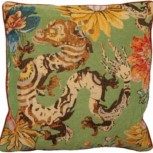 Coussin tissu brodé